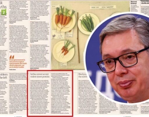 UGLEDNI BRITANSKI LIST PONIZIO VUČIĆA: Njegov odgovor objavili u rubrici “Pisma čitatelja”