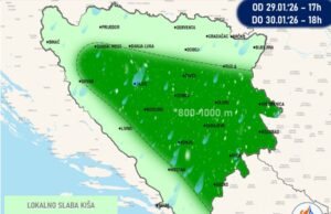 Stiže promjena vremena u BiH: meteorolozi objavili prognozu za početak februara vrijeme BiH februar 2026