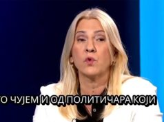 Pogledajte kakav natpis je osvanuo na ekranu iznad Željke Cvijanović